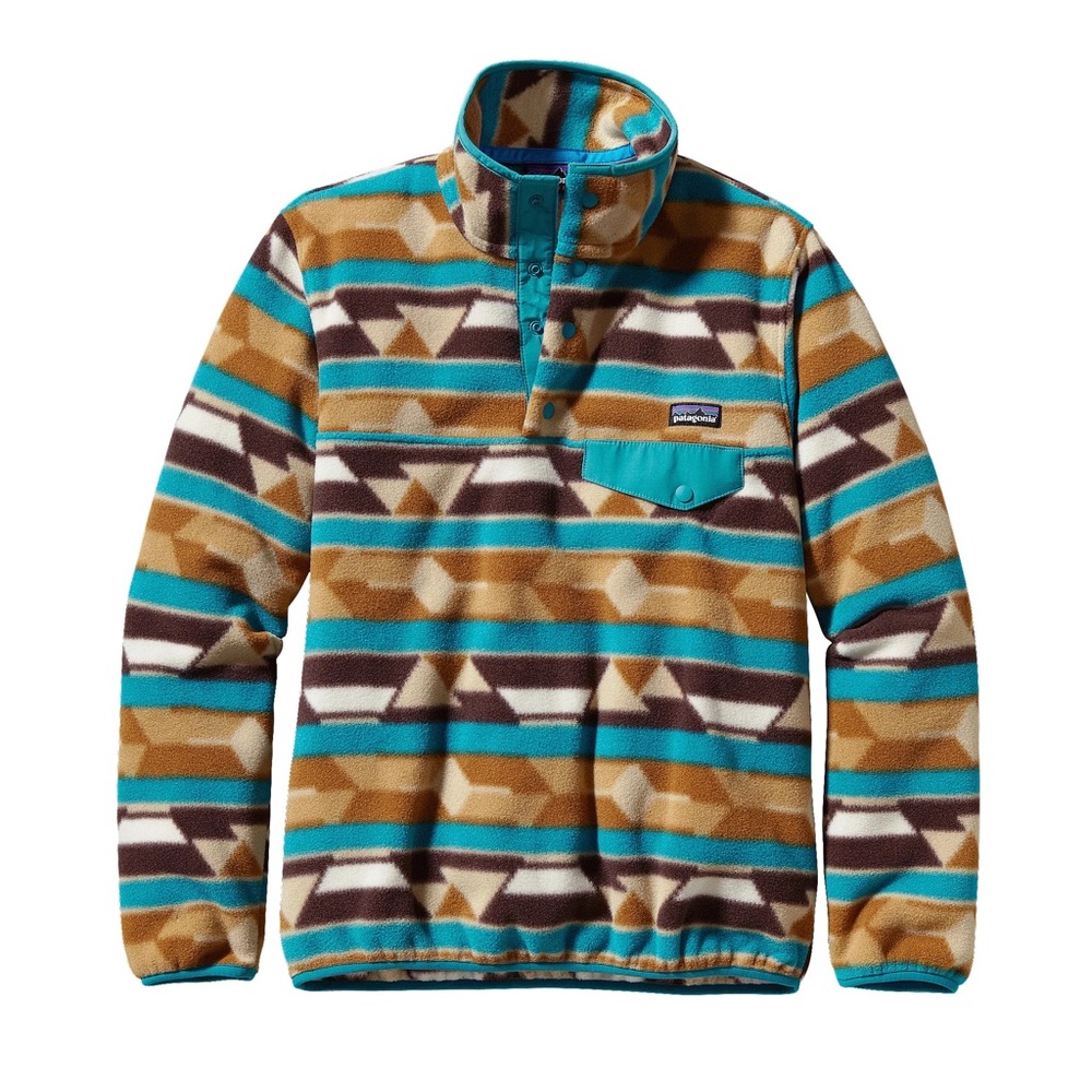 Patagonia Synchilla Snap T Fleece Pullover. Guatemalan Tango  Bear Brown. Size M